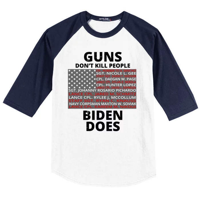 Guns Don't Kill People Biden Does 13 American Heroes Baseball Sleeve Shirt