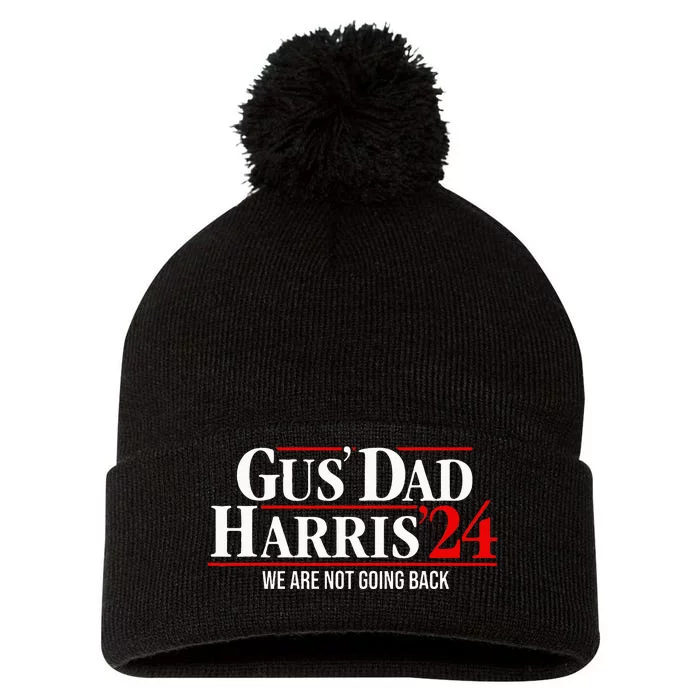 Gus Dad Kamala Harris Waltz Tim Walz We Are Not Going Back Pom Pom 12in Knit Beanie