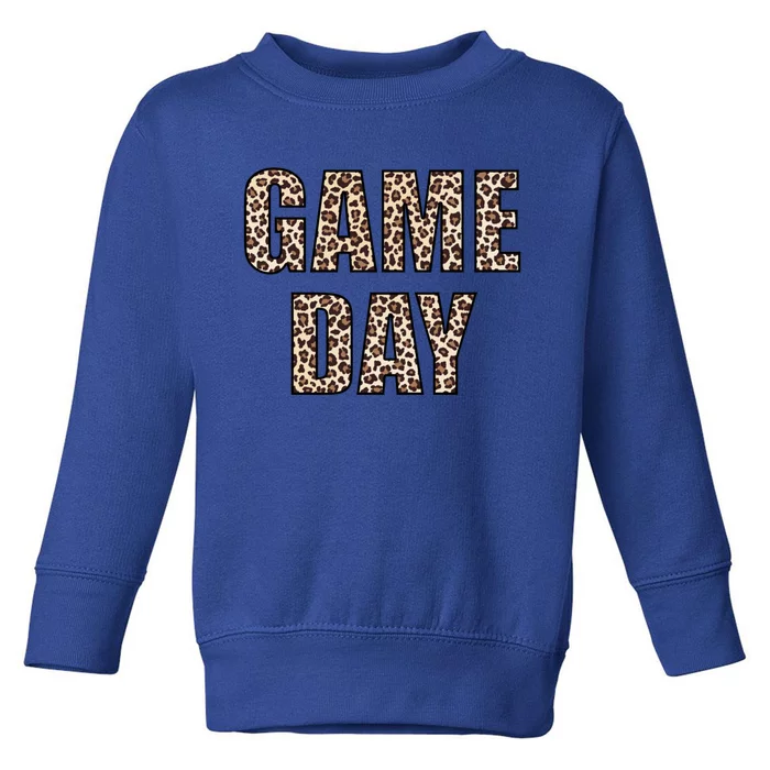 Game Day Leopard Gift Toddler Sweatshirt