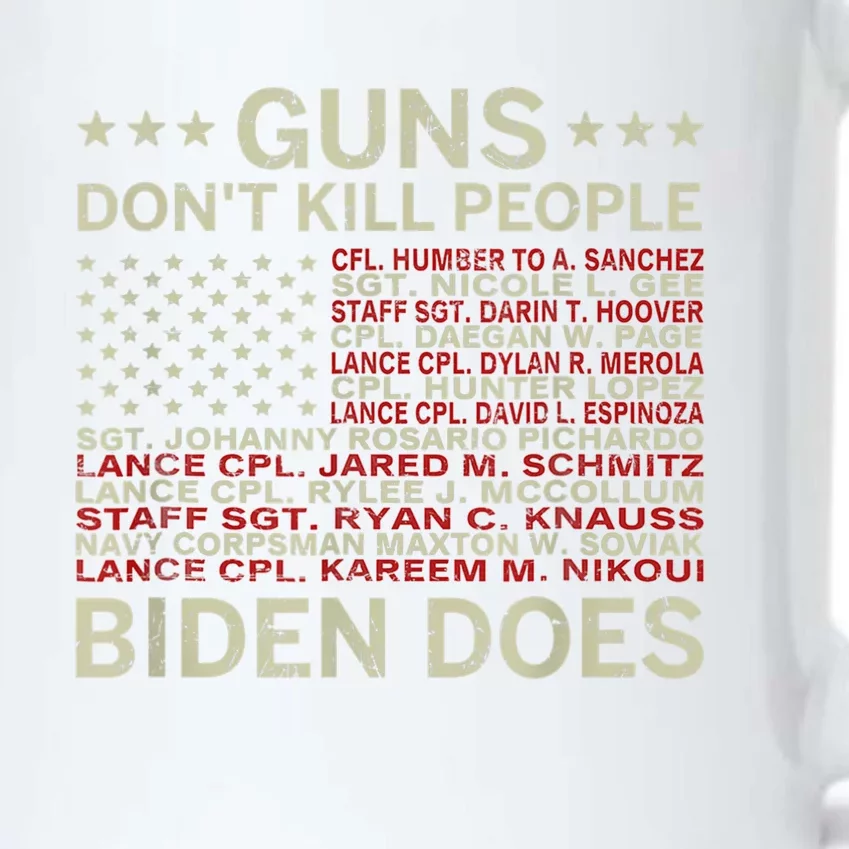 Gun.s Don't Like Ki.lls People Biden Does American Flag Black Color Changing Mug