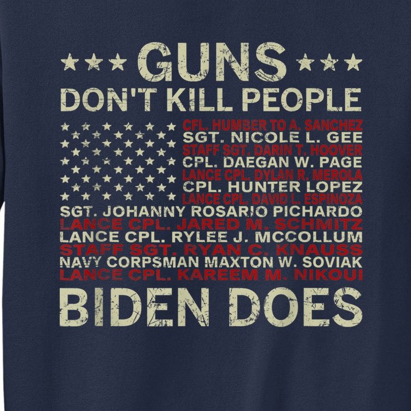 Gun.s Don't Like Ki.lls People Biden Does American Flag Sweatshirt