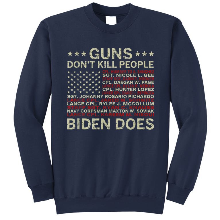 Gun.s Don't Like Ki.lls People Biden Does American Flag Sweatshirt