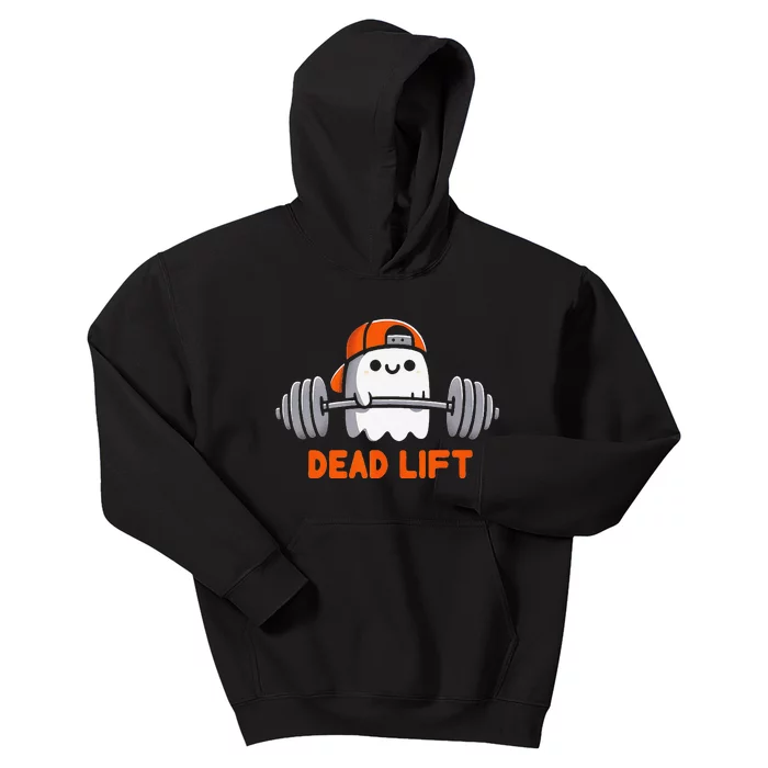 Ghost Dead Lift Halloween Gym Funny Gymer Weightlifting Gift Kids Hoodie