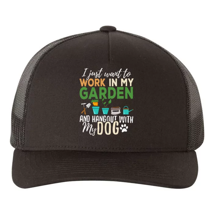 Gardening Dog Lover Gardener Garden Pet Gift Plants Yupoong Adult 5-Panel Trucker Hat