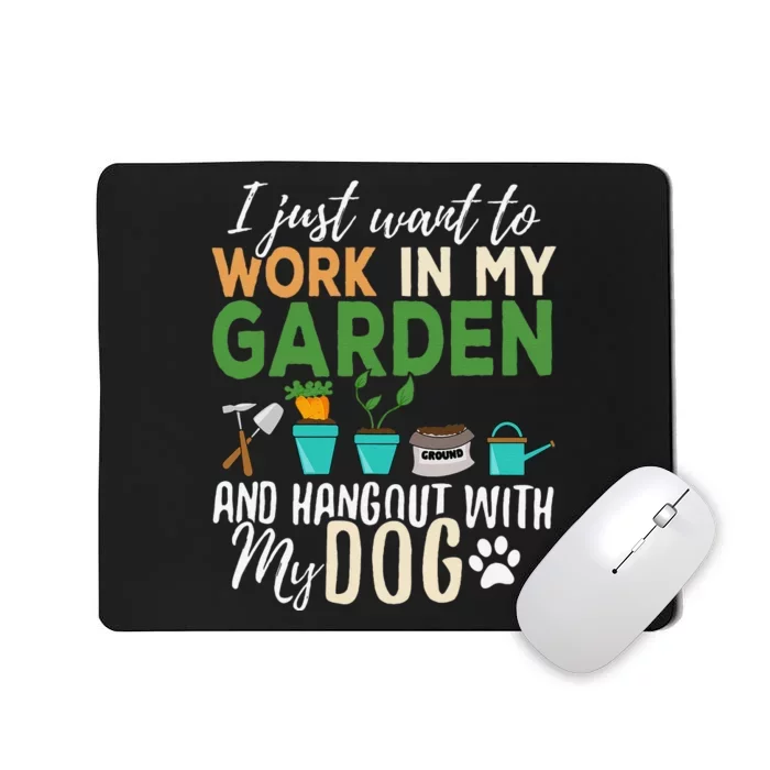 Gardening Dog Lover Gardener Garden Pet Gift Plants Mousepad