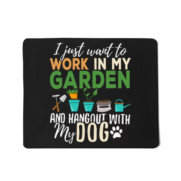 Gardening Dog Lover Gardener Garden Pet Gift Plants Mousepad