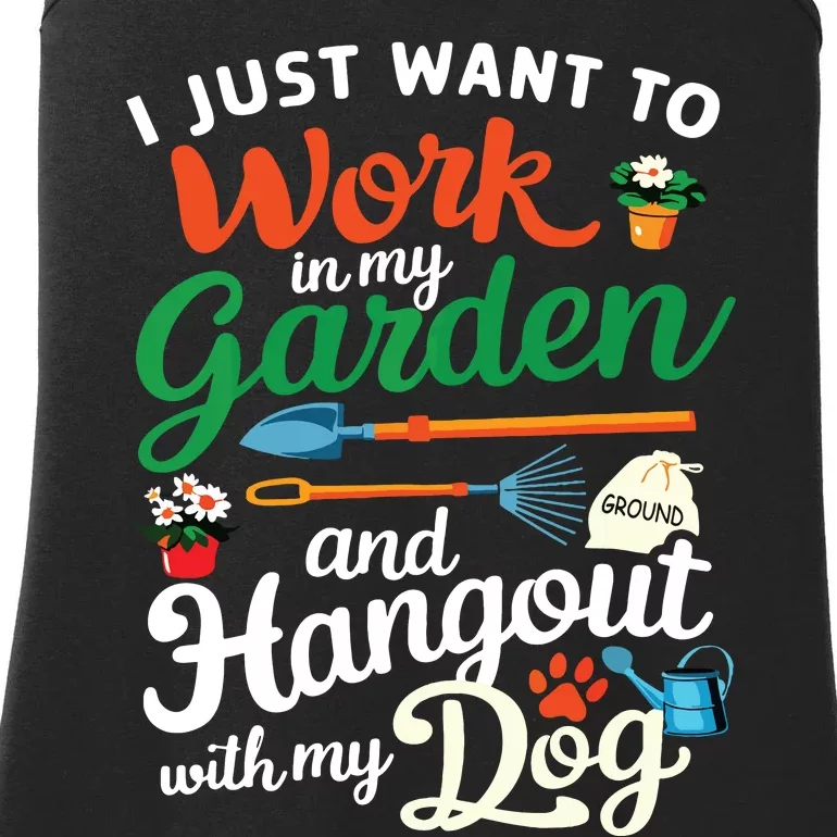 Gardening Dog Lover Gardener Garden Plants Ladies Essential Tank