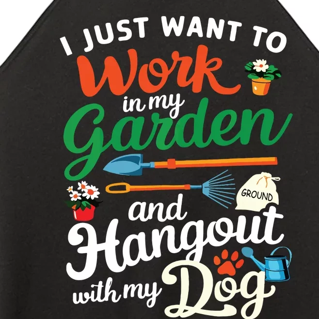 Gardening Dog Lover Gardener Garden Plants Women’s Perfect Tri Rocker Tank