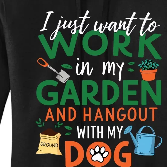 Gardening Dog Lover Plants Gardener Garden Women's Pullover Hoodie