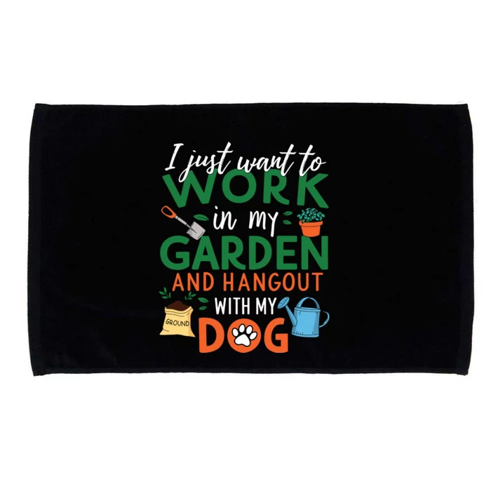 Gardening Dog Lover Plants Gardener Garden Microfiber Hand Towel