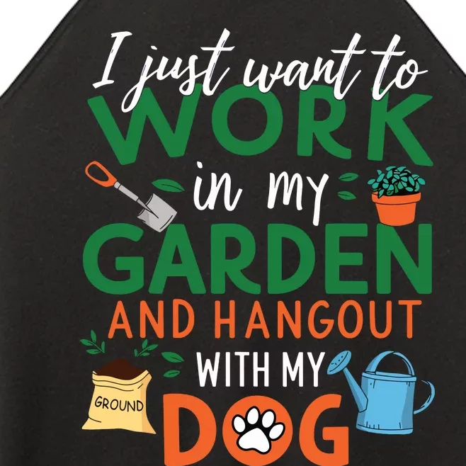 Gardening Dog Lover Plants Gardener Garden Women’s Perfect Tri Rocker Tank