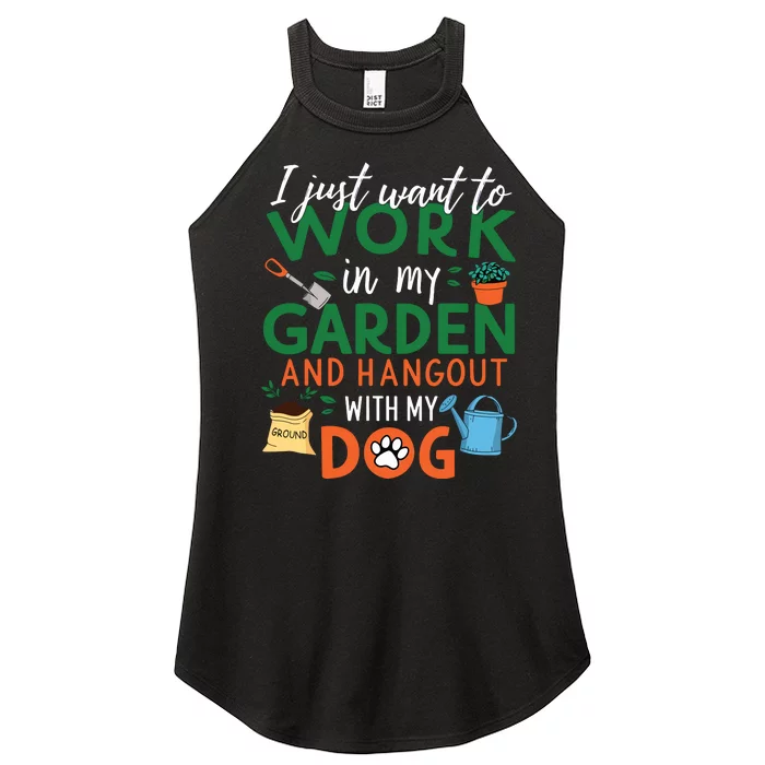 Gardening Dog Lover Plants Gardener Garden Women’s Perfect Tri Rocker Tank