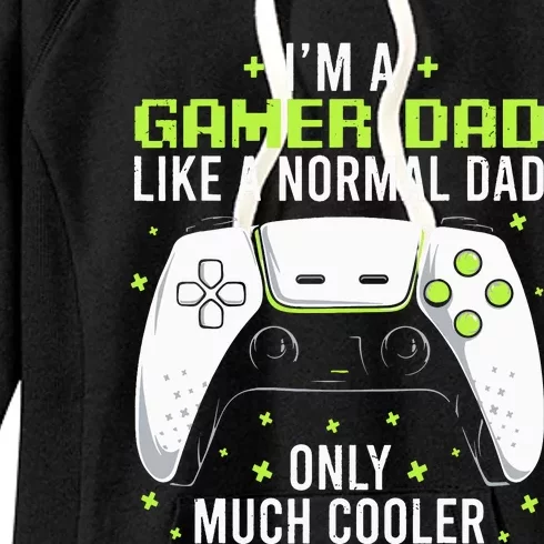 Gamer Dad Like A Normal Dad Video Game Father Women's Fleece Hoodie