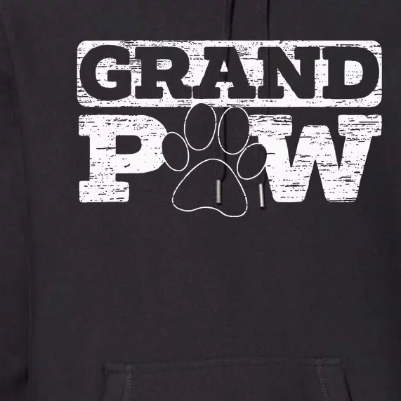 Grandpaw Dog Lover Grandfather Best Grandpa Grandparents Day Premium Hoodie