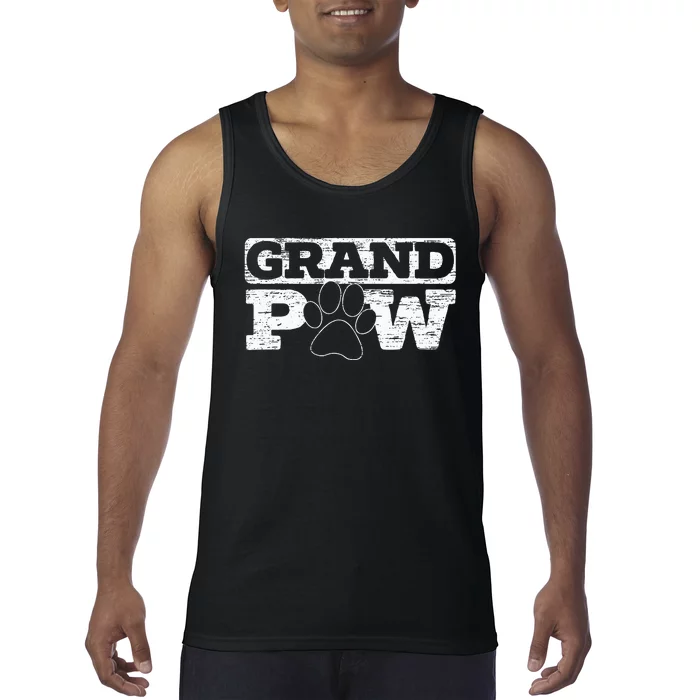 Grandpaw Dog Lover Grandfather Best Grandpa Grandparents Day Tank Top