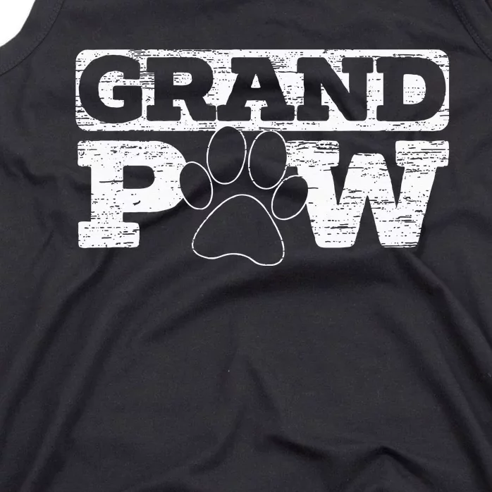 Grandpaw Dog Lover Grandfather Best Grandpa Grandparents Day Tank Top