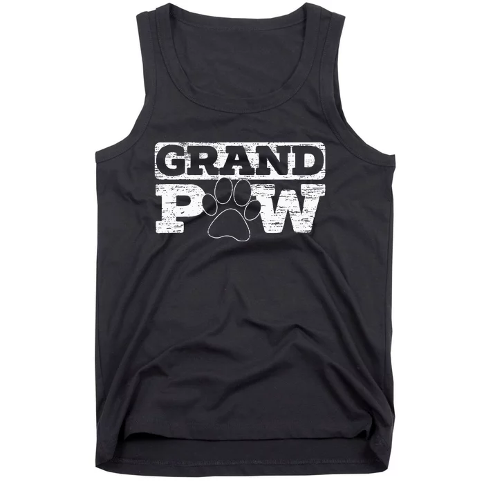 Grandpaw Dog Lover Grandfather Best Grandpa Grandparents Day Tank Top