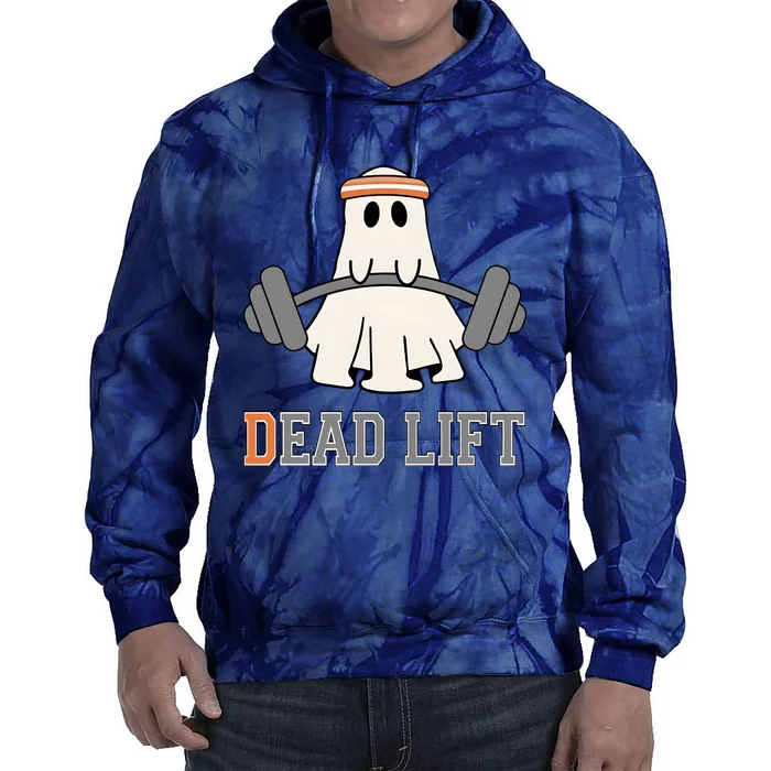 Ghost Dead Lift Halloween Ghost Gym Gymer Tie Dye Hoodie