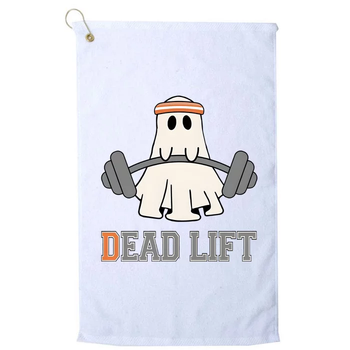 Ghost Dead Lift Halloween Ghost Gym Gymer Platinum Collection Golf Towel