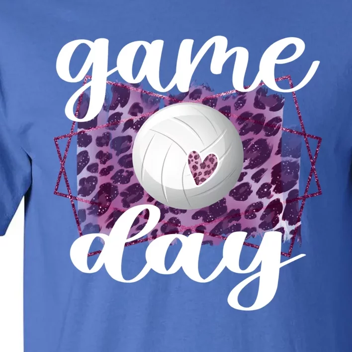 Game Day Leopard Volleyball Game Day Meaningful Gift Tall T-Shirt