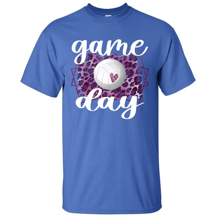 Game Day Leopard Volleyball Game Day Meaningful Gift Tall T-Shirt