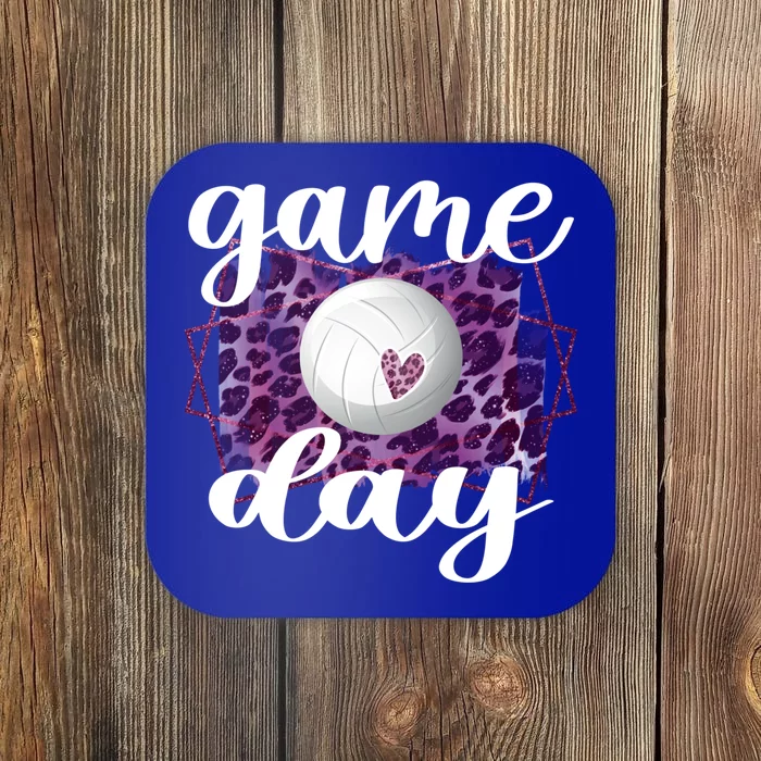 Game Day Leopard Volleyball Game Day Meaningful Gift Coaster