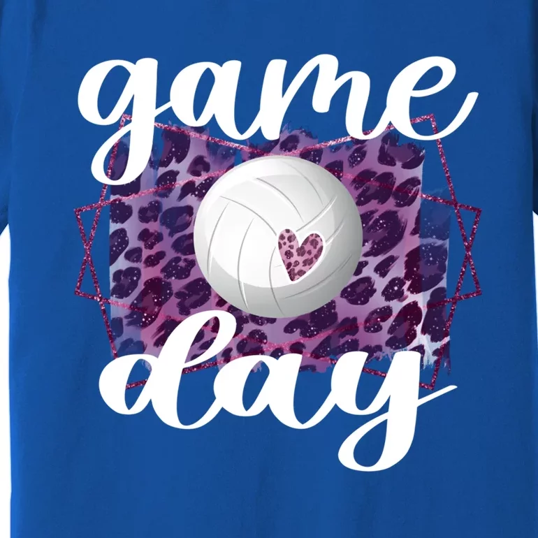 Game Day Leopard Volleyball Game Day Meaningful Gift Premium T-Shirt