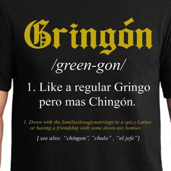 Gringon Definition Like A Regular Gringo Funny Pajama Set