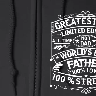 Greatest Dad Limited Edition All Time No Full Zip Hoodie