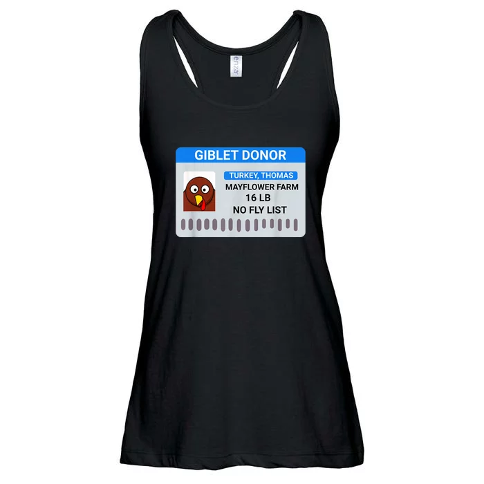 Giblet Donor License Funny Thanksgiving Ladies Essential Flowy Tank