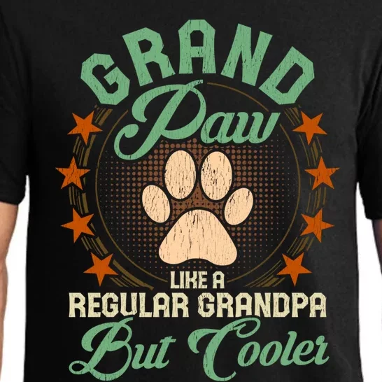 Grandpa Dog Lover Grandpaw Cooler Grandpa Grand Paw Cute Gift Pajama Set