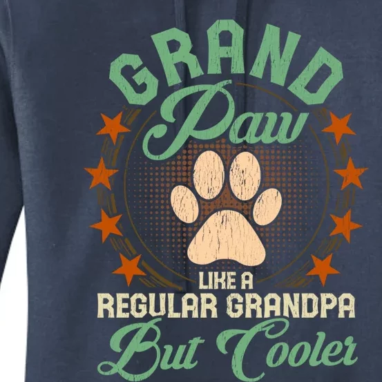 Grandpa Dog Lover Grandpaw Cooler Grandpa Grand Paw Cute Gift Women's Pullover Hoodie