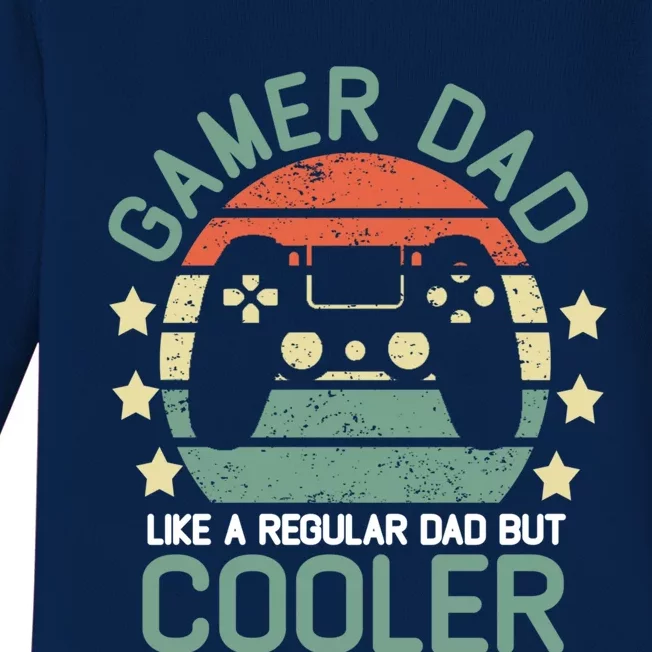 Gamer Dad Like A Regular Dad But Cooler Gift Baby Long Sleeve Bodysuit