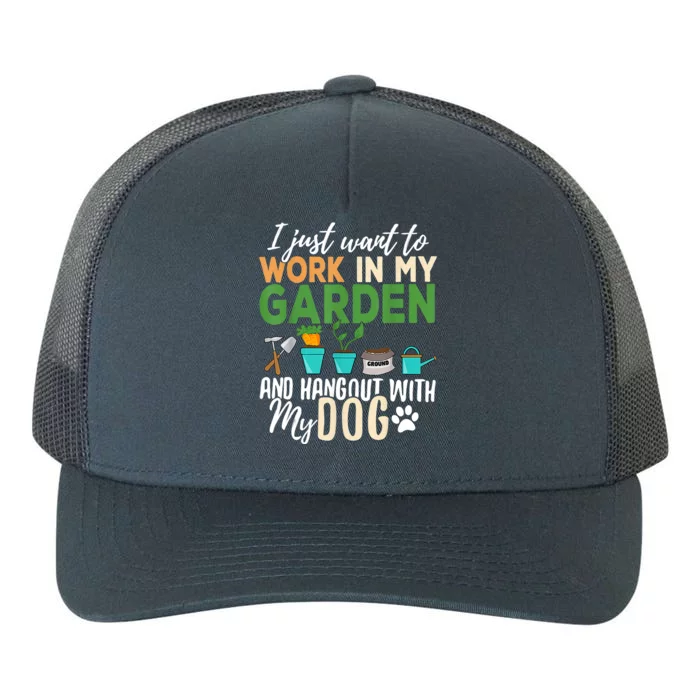 Gardening Dog Lover Gardener Garden Pet Gift Plants Yupoong Adult 5-Panel Trucker Hat