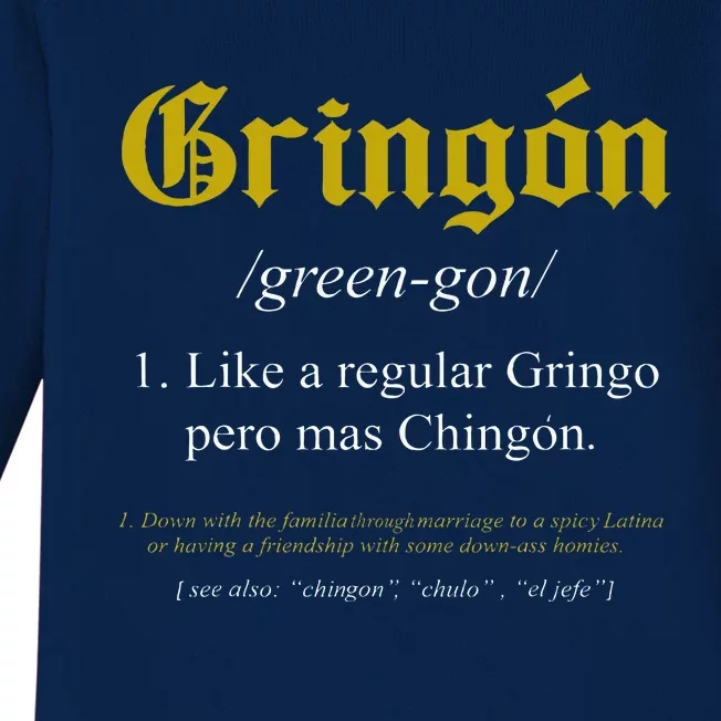 Gringon Definition Like A Regular Gringo Baby Long Sleeve Bodysuit