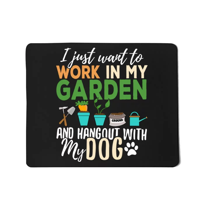 Gardening Dog Lover Gardener Garden Pet Gift Plants Mousepad