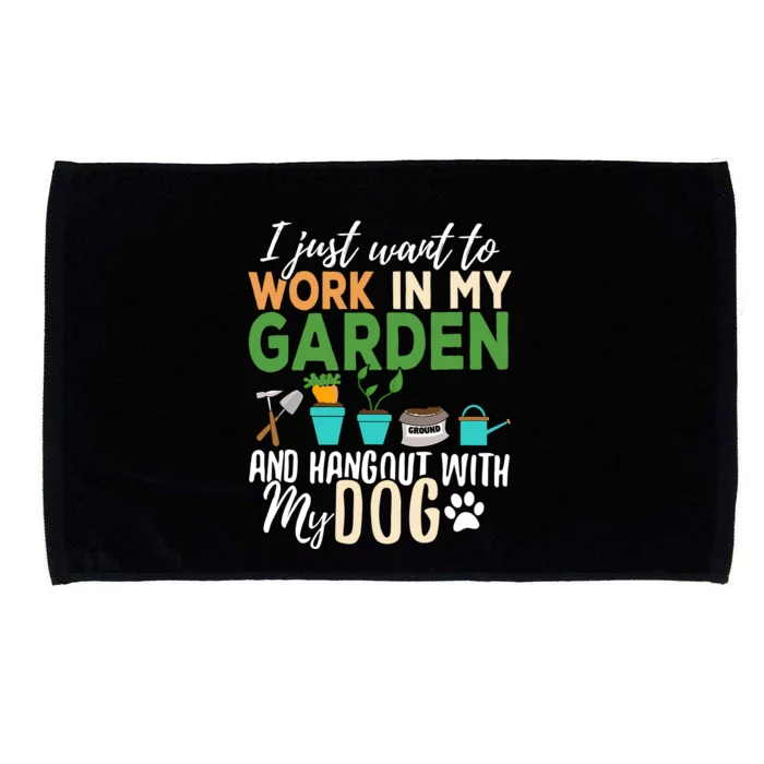 Gardening Dog Lover Gardener Garden Pet Gift Plants Microfiber Hand Towel