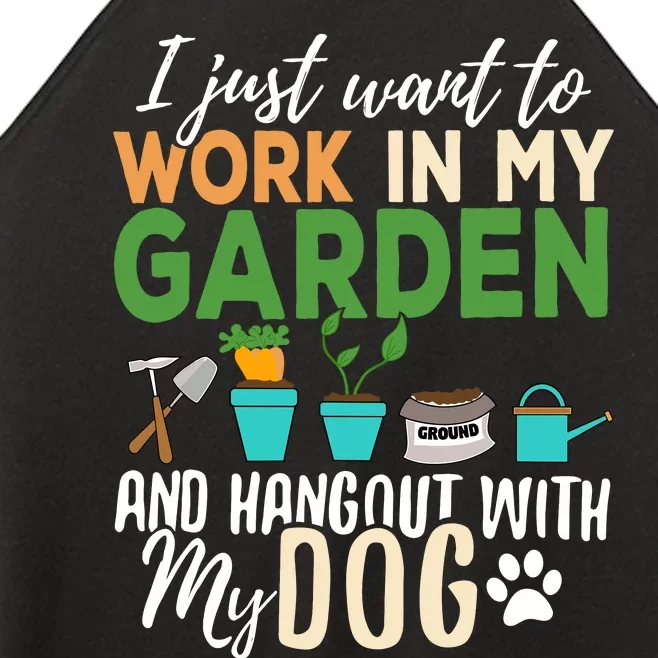 Gardening Dog Lover Gardener Garden Pet Gift Plants Women’s Perfect Tri Rocker Tank