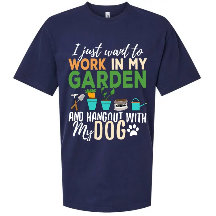 Gardening Dog Lover Gardener Garden Pet Gift Plants Sueded Cloud Jersey T-Shirt