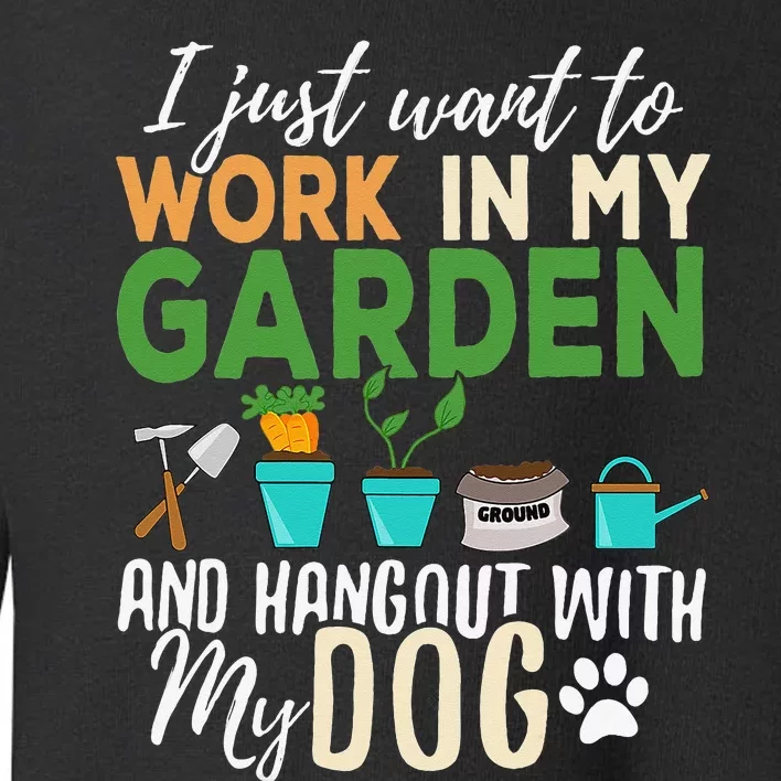 Gardening Dog Lover Gardener Garden Pet Gift Plants Toddler Sweatshirt