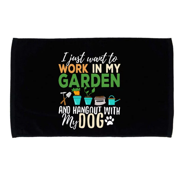 Gardening Dog Lover Gardener Garden Pet Gift Plants Microfiber Hand Towel