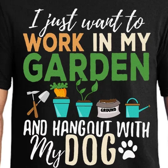 Gardening Dog Lover Gardener Garden Pet Gift Plants Pajama Set