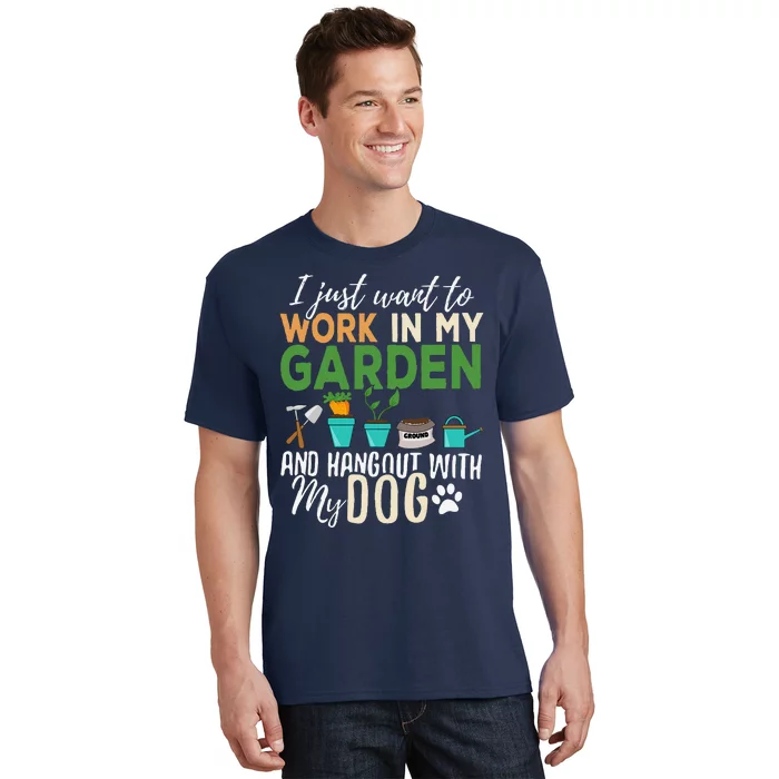 Gardening Dog Lover Gardener Garden Pet Gift Plants T-Shirt