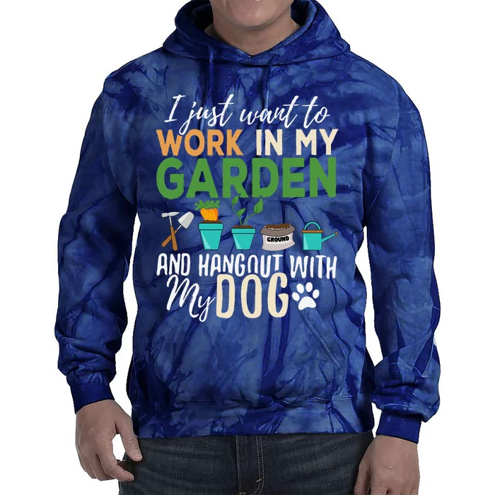 Gardening Dog Lover Gardener Garden Pet Gift Plants Tie Dye Hoodie