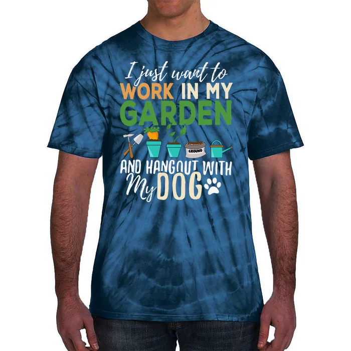 Gardening Dog Lover Gardener Garden Pet Gift Plants Tie-Dye T-Shirt