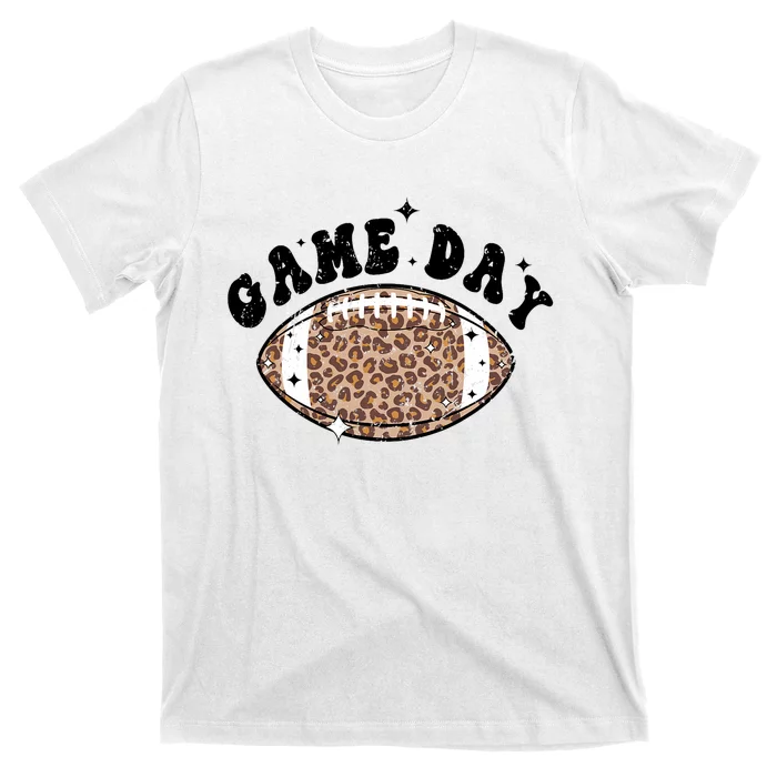 Game Day Leopard Football T-Shirt