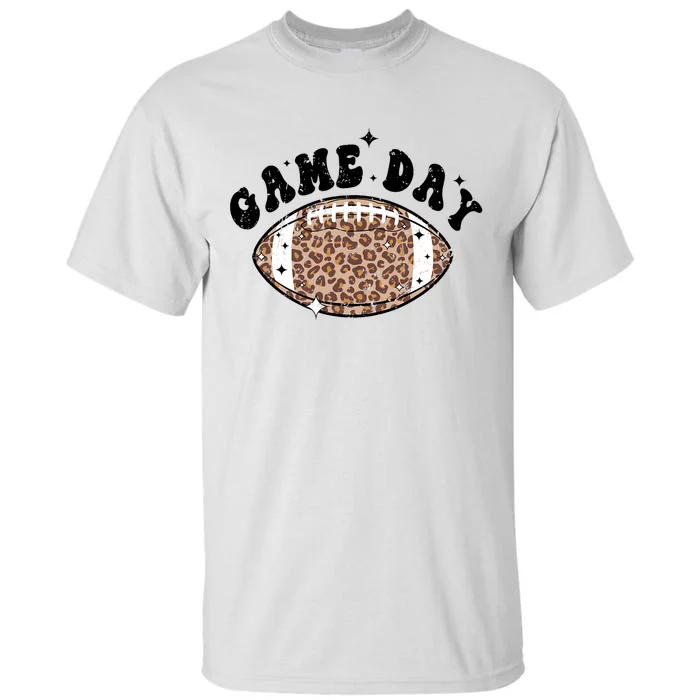 Game Day Leopard Football Tall T-Shirt