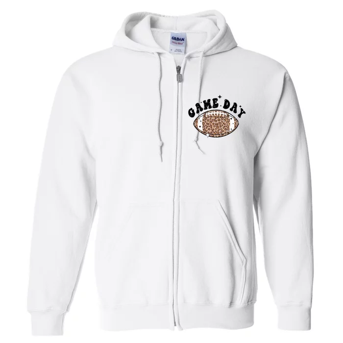 Game Day Leopard Football Full Zip Hoodie