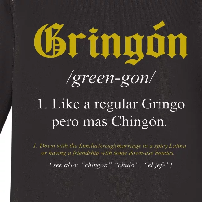 Gringon Definition Like A Regular Gringo Baby Long Sleeve Bodysuit