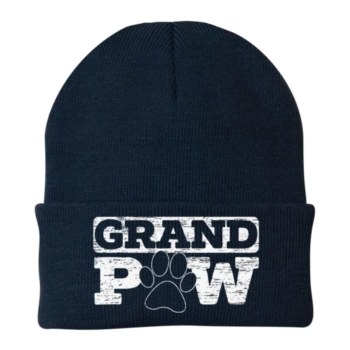 Grandpaw Dog Lover Grandfather Best Grandpa Grandparents Day Knit Cap Winter Beanie